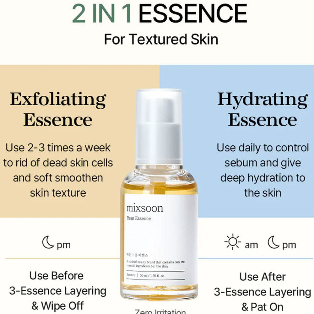 Mixsoon Bean Essence – 50ml | Fermented Soybean Hydrating & Smoothing Facial Essence