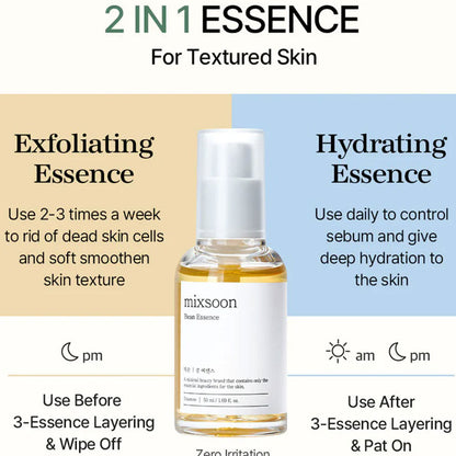 Mixsoon Bean Essence – 50ml | Fermented Soybean Hydrating & Smoothing Facial Essence