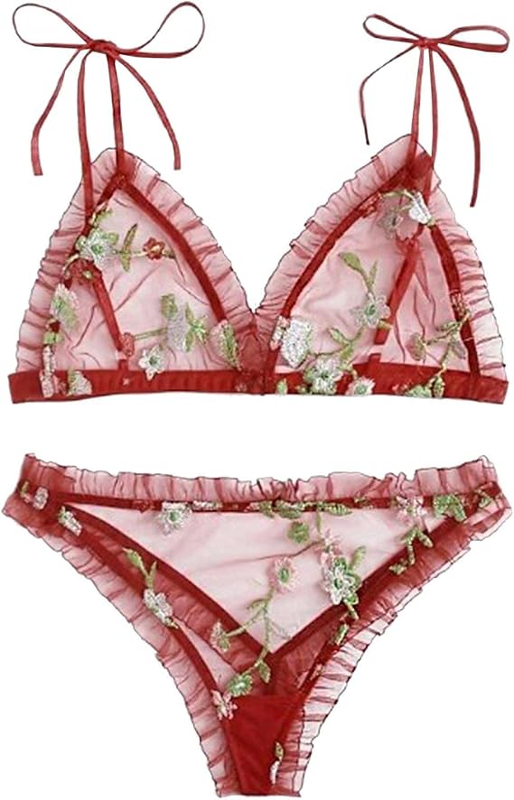 Buy Florea Embroidered Lingerie Set 16136 - Free Size in Pakistan