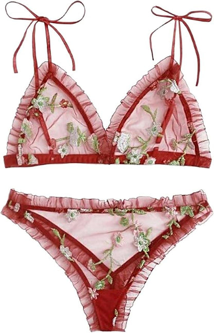 Buy Florea Embroidered Lingerie Set 16136 - Free Size in Pakistan
