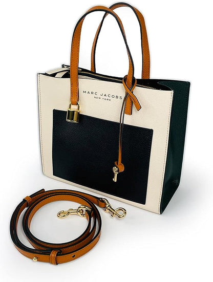 Buy Marc Jacobs Mini Grind Color Block Leather Tote SandShell Bag Small in Pakistan