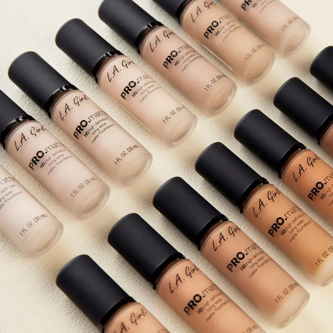 L.A. Girl Pro Matte HD Long Wear Matte Liquid Foundation, 30ml,