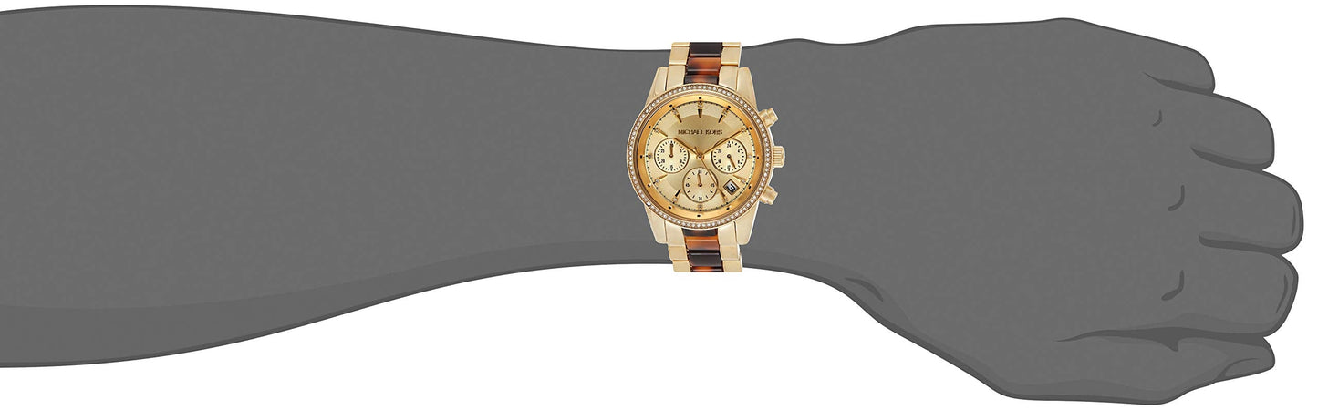 Buy Michael Kors Ritz Gold Dial Two Tone Steel Strap Watch for Women - MK6322 in Pakistan