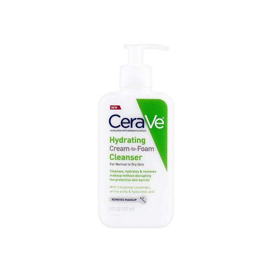 CeraVe- Hydrating Cream to Foam Cleanser For Normal to Dry Skin, 237 ml