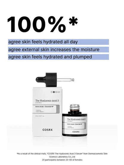 COSRX The Hyaluronic Acid 3 Serum 20ml | Hydrating & Plumping Serum