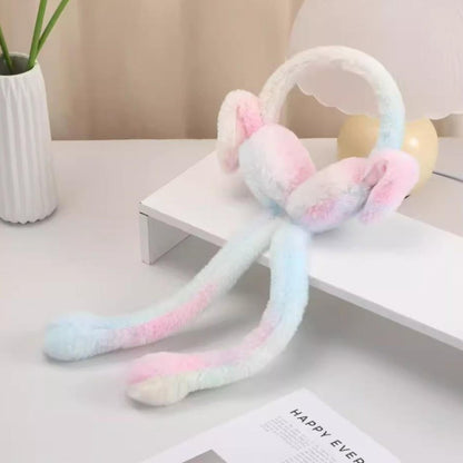 Warm Furry Ear Muffs, Colorful Rabbit Ear Covers, Cute Bunny Plush Ear Muffs, Student Ear Covers