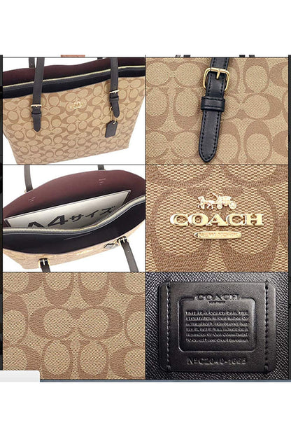 Buy Coach Mollie Tote Large - Signature Light Brown Canvas in Pakistan