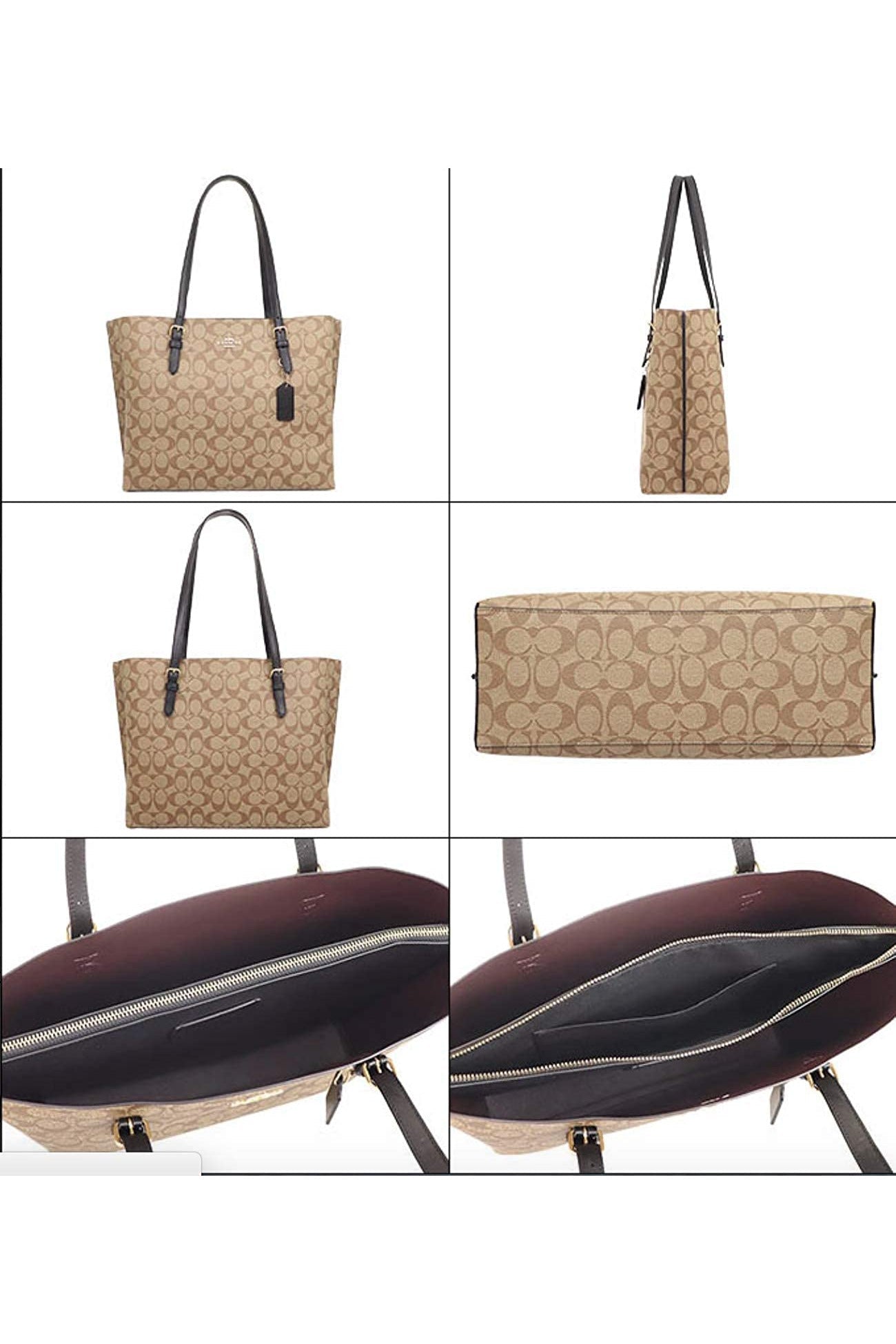 Buy Coach Mollie Tote Large - Signature Light Brown Canvas in Pakistan