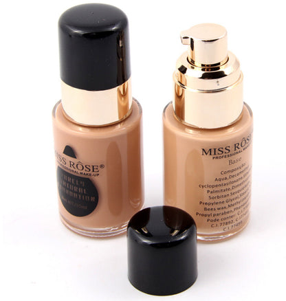 Buy Miss Rose Waterproof Moisturizing Oil Free Full Coverage Deep Whitener Liquid Foundation 30 - Ml in Pakistan
