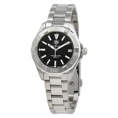 Buy Tag Heuer Aquaracer Black Dial Silver Steel Strap Watch for Women - WBD1310.BA0740 in Pakistan