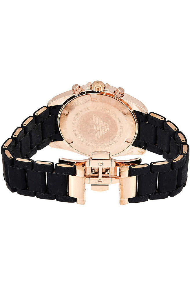 Buy Emporio Armani Men’s Analogue Quartz Silicone & Stainless Steel Black Dial 44mm Watch AR6066 in Pakistan
