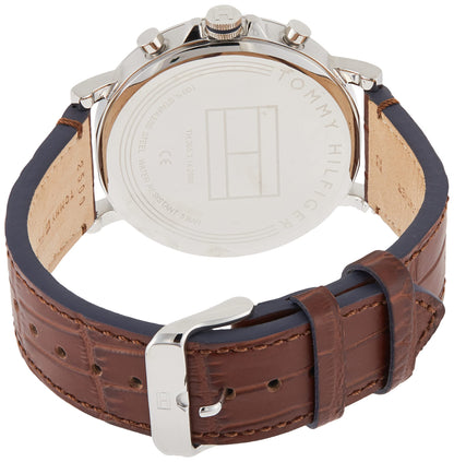 Buy Tommy Hilfiger Daniel Grey Dial Brown Leather Strap Watch for Men - 1710416 in Pakistan
