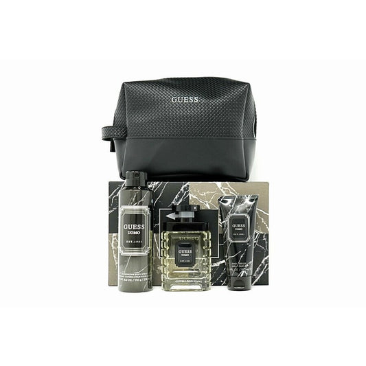 Buy Guess Uomo Men 4s Set(Edt 100ml+ S/G 100ml+B/S 170g+Pouch) in Pakistan