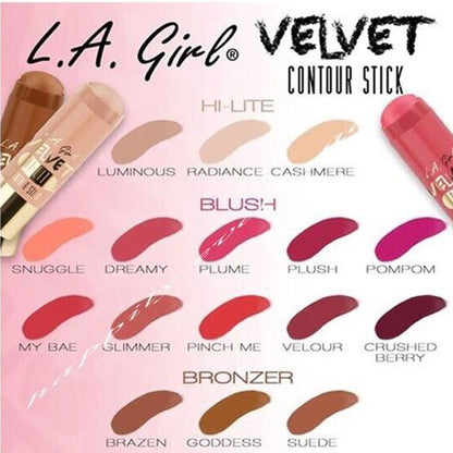 L.A. Girl Velvet Blush Contour Stick - GCS586 Plume
