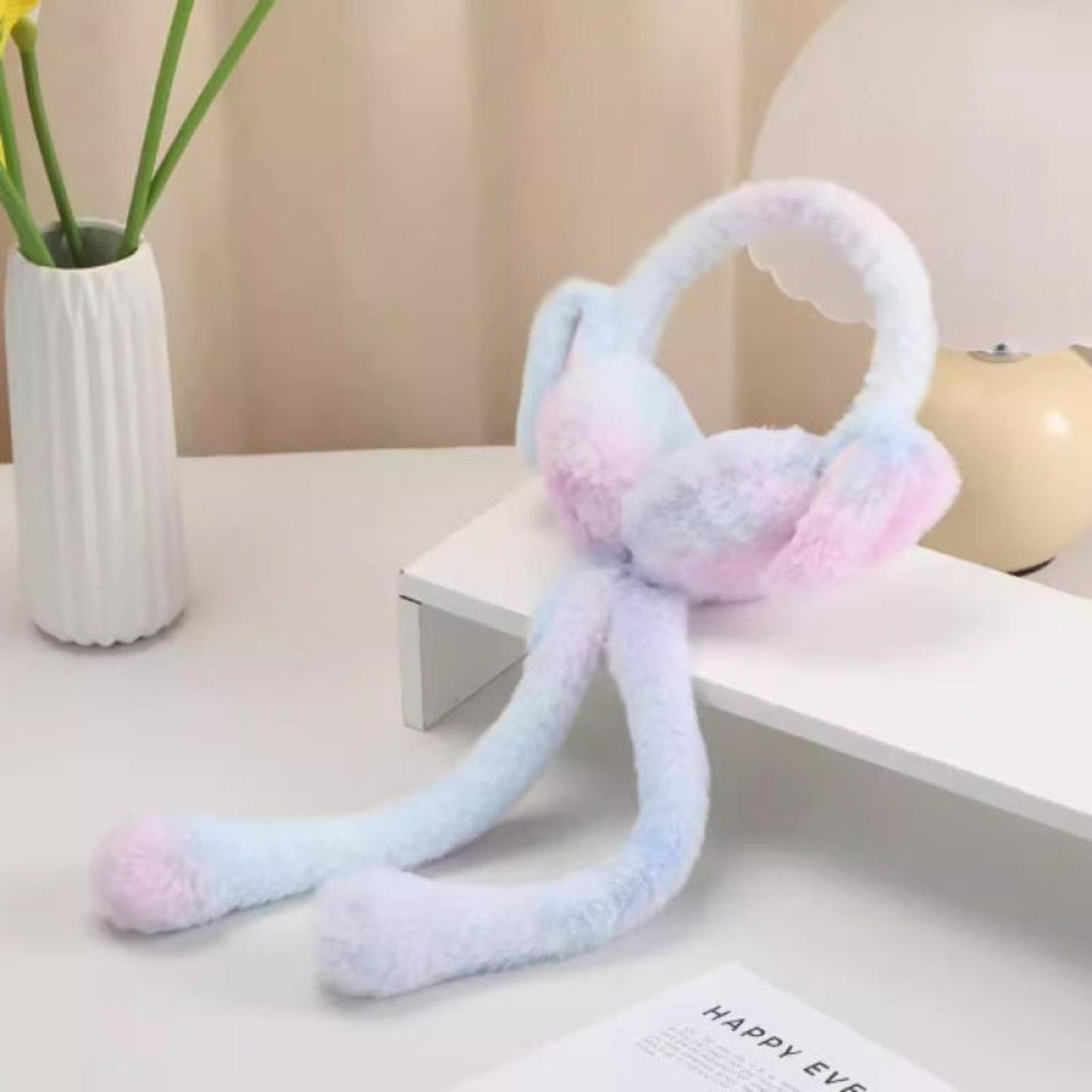 Warm Furry Ear Muffs, Colorful Rabbit Ear Covers, Cute Bunny Plush Ear Muffs, Student Ear Covers