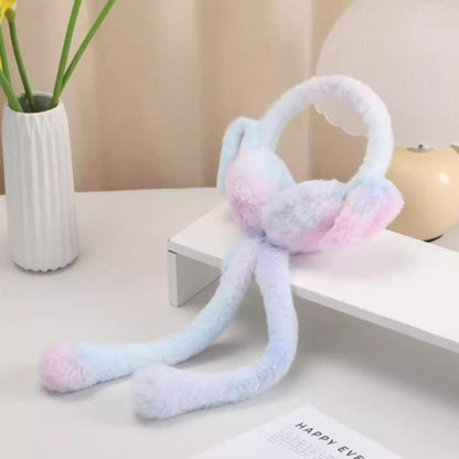 Warm Furry Ear Muffs, Colorful Rabbit Ear Covers, Cute Bunny Plush Ear Muffs, Student Ear Covers