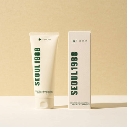 K-Secret  Seoul 1988 Pine Cica 1% + Probiotics Cleansing Foam -150ml