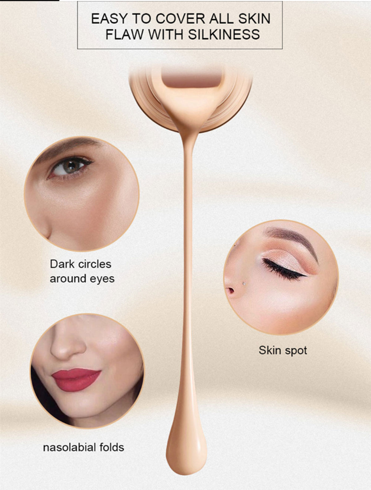 Buy Miss Rose 5 In 1 Exclusive Deal Lipstick Liquid Foundation Concealer Eye Liner Blender in Pakistan