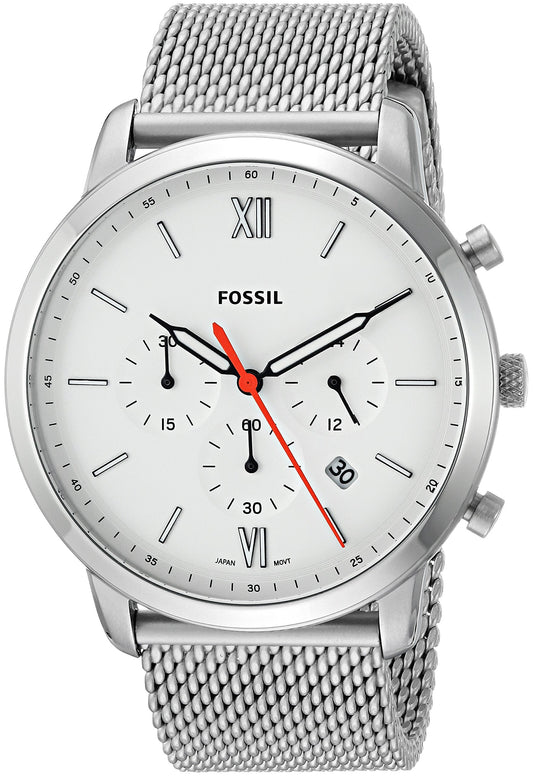 Buy Neutra Chronograph White Dial Silver Mesh Bracelet Watch For Men in Pakistan