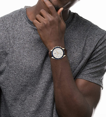 Buy Tommy Hilfiger Owen White Dial Brown Leather Strap Watch for Men - 1791966 in Pakistan