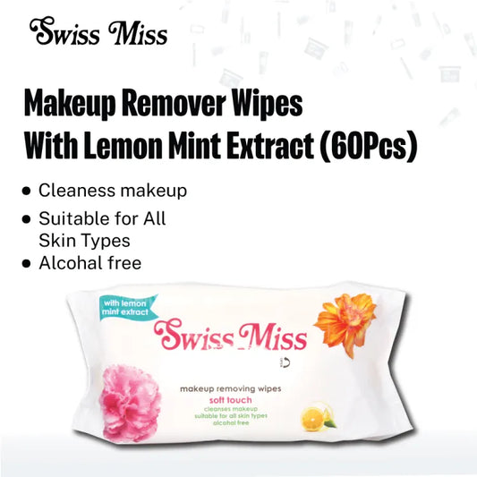 Buy Swiss Miss Makeup Remover Wipes With Lemon Mint Extract 60Pcs in Pakistan