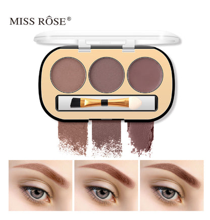 Buy Miss Rose 3 Color Long Lasting Waterproof Eyebrow Powder in Pakistan
