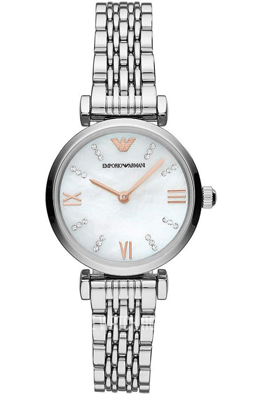 Buy Emporio Armani Women's Stainless Steel Mother of Pearl Dial 32mm Watch 11204 in Pakistan