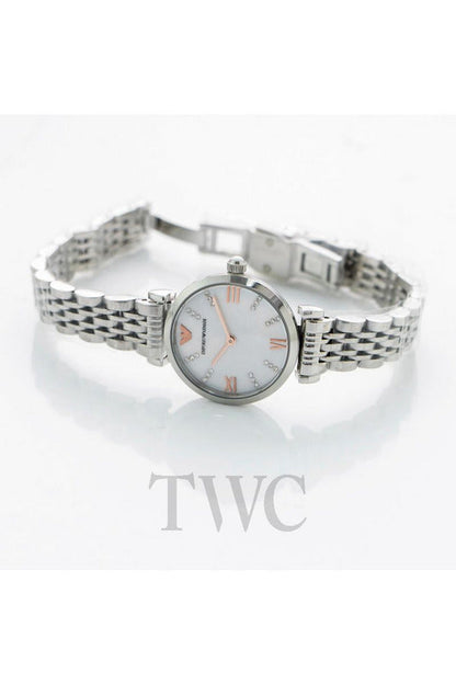 Buy Emporio Armani Women's Stainless Steel Mother of Pearl Dial 32mm Watch 11204 in Pakistan