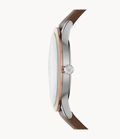 Buy Emporio Armani Men's Quartz Leather Strap White Dial 44mm Watch AR11211 in Pakistan