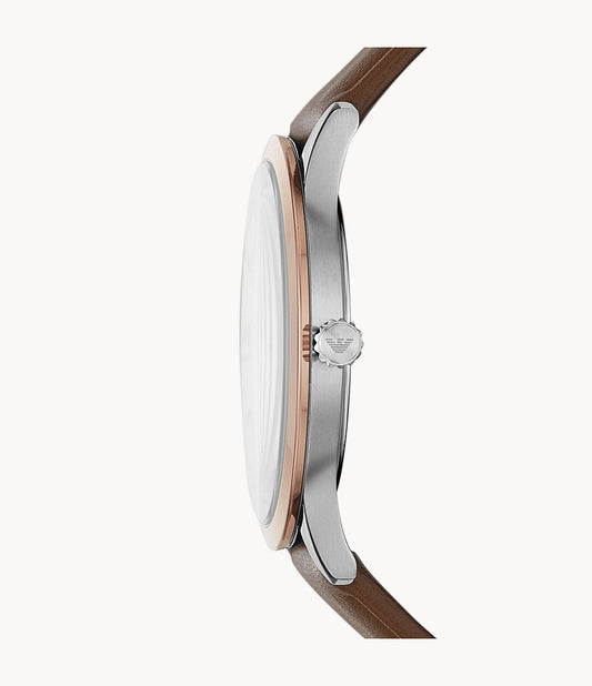 Buy Emporio Armani Men's Quartz Leather Strap White Dial 44mm Watch AR11211 in Pakistan