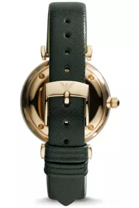 Buy Emporio Armani Retro Green Leather Champagne Dial Quartz Watch For Ladies 1726 in Pakistan
