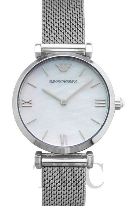 Buy Emporio Armani Women's Analog Stainless Steel Mother of Pearl Dial 32mm Watch AR1955 in Pakistan