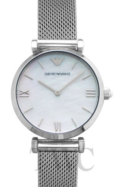 Buy Emporio Armani Women's Analog Stainless Steel Mother of Pearl Dial 32mm Watch AR1955 in Pakistan