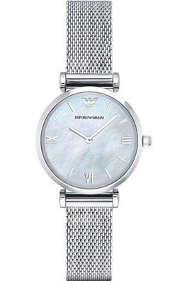 Buy Emporio Armani Women's Analog Stainless Steel Mother of Pearl Dial 32mm Watch AR1955 in Pakistan
