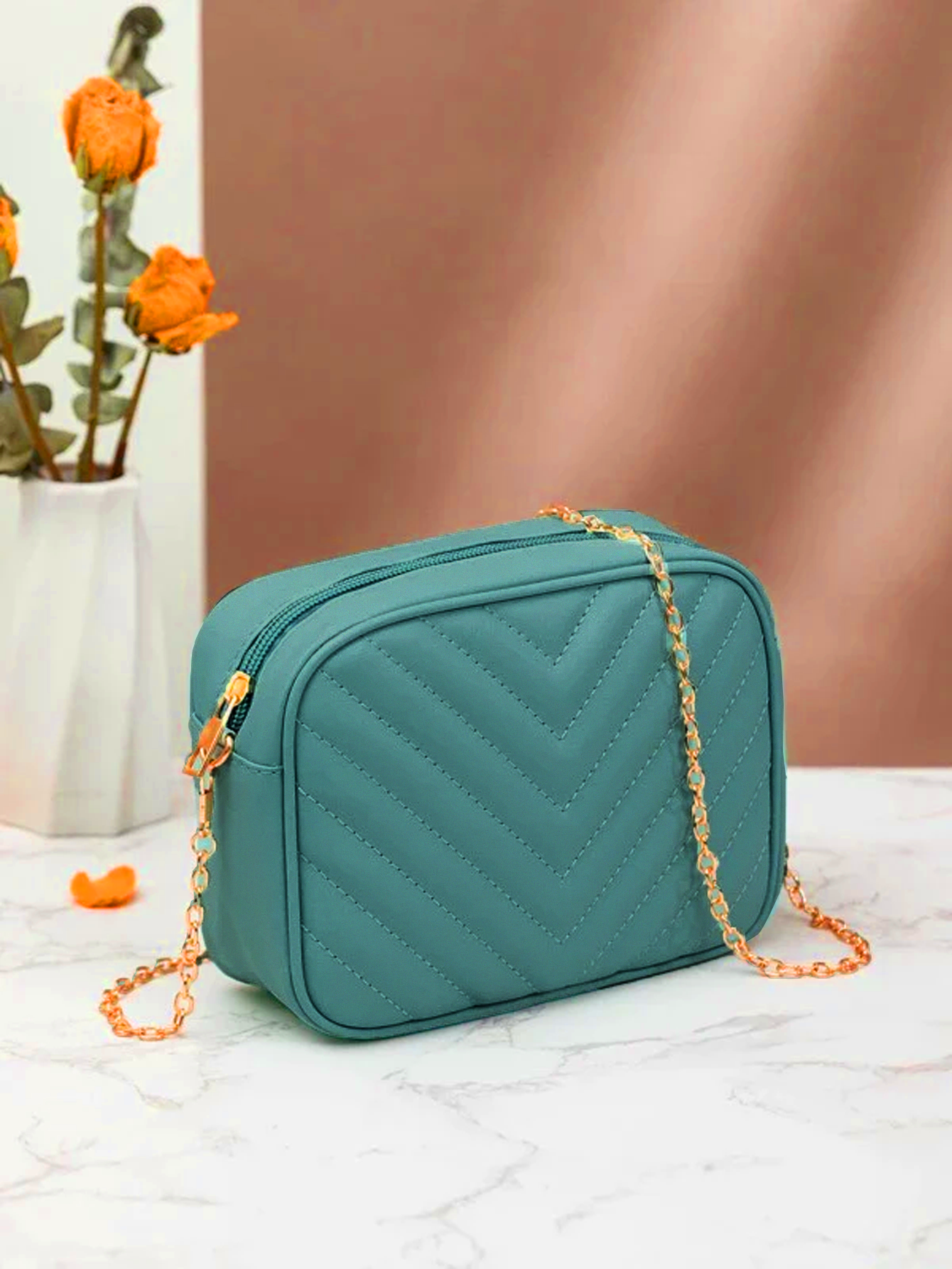 Buy Chevron Charm Crossbody Bag in Pakistan