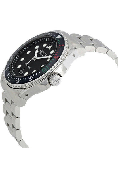 Buy Gucci Men's Swiss Made Quartz Stainless Steel Black Dial 45mm Watch YA136208 in Pakistan