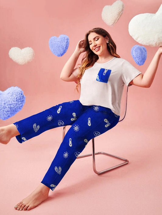 Buy Florea - Printed Cotton PJ Set - N-3 in Pakistan