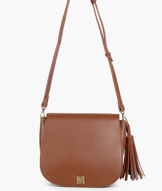 Buy Foldover Saddle Bag - Brown in Pakistan