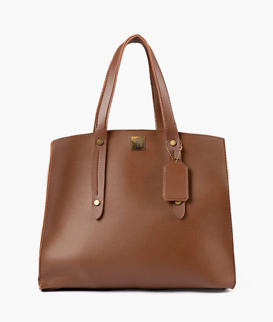 Buy Multi Compartment Satchel Bag - Brown in Pakistan