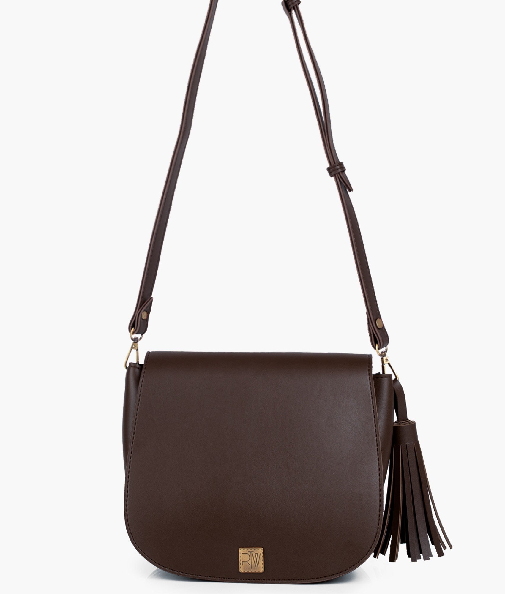 Buy Foldover Saddle Bag - Dark Brown in Pakistan