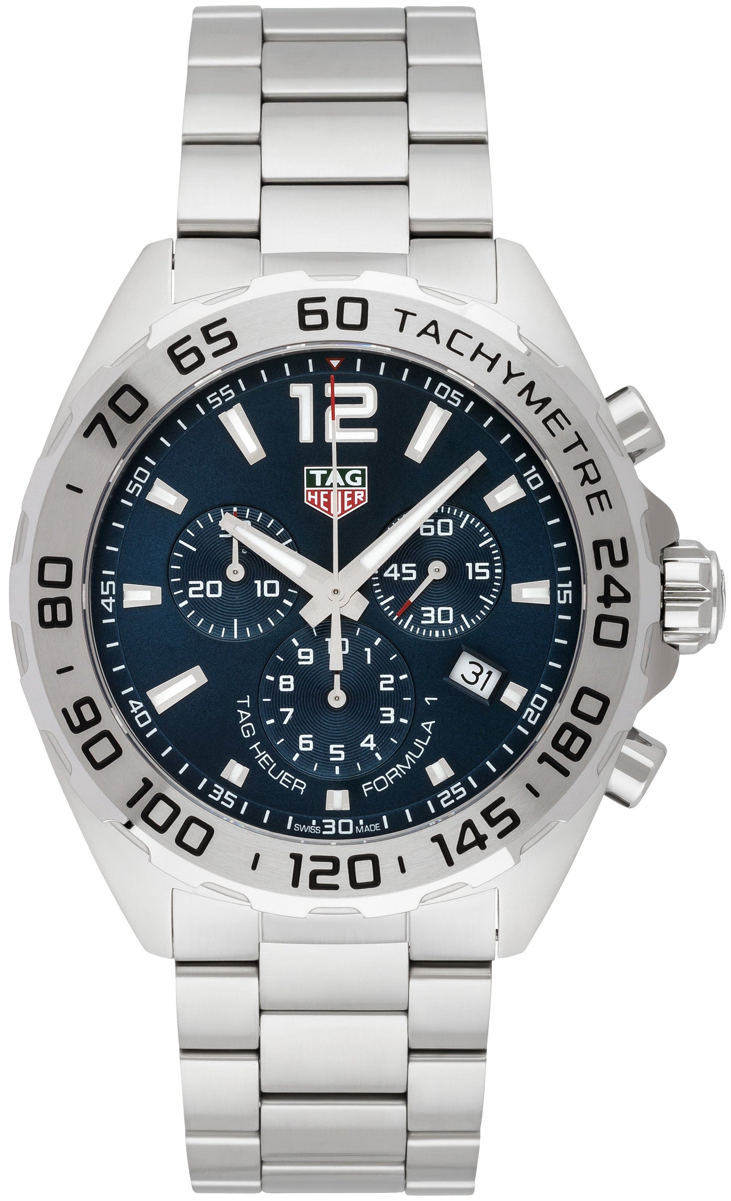 Buy Tag Heuer Formula 1 Chronograph Blue Dial Silver Steel Strap Watch for Men - CAZ101K.BA0842 in Pakistan
