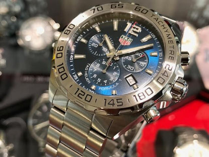 Buy Tag Heuer Formula 1 Chronograph Blue Dial Silver Steel Strap Watch for Men - CAZ101K.BA0842 in Pakistan