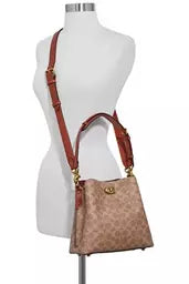 Buy Coach Willow Shoulder Bag - Signature Brown Canvas in Pakistan