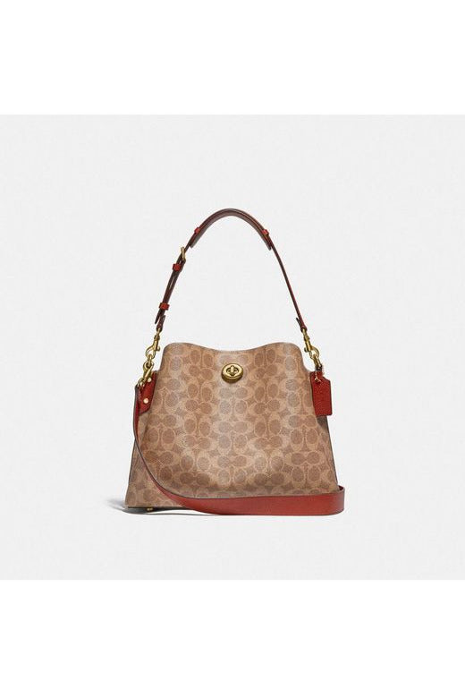 Buy Coach Willow Shoulder Bag - Signature Brown Canvas in Pakistan
