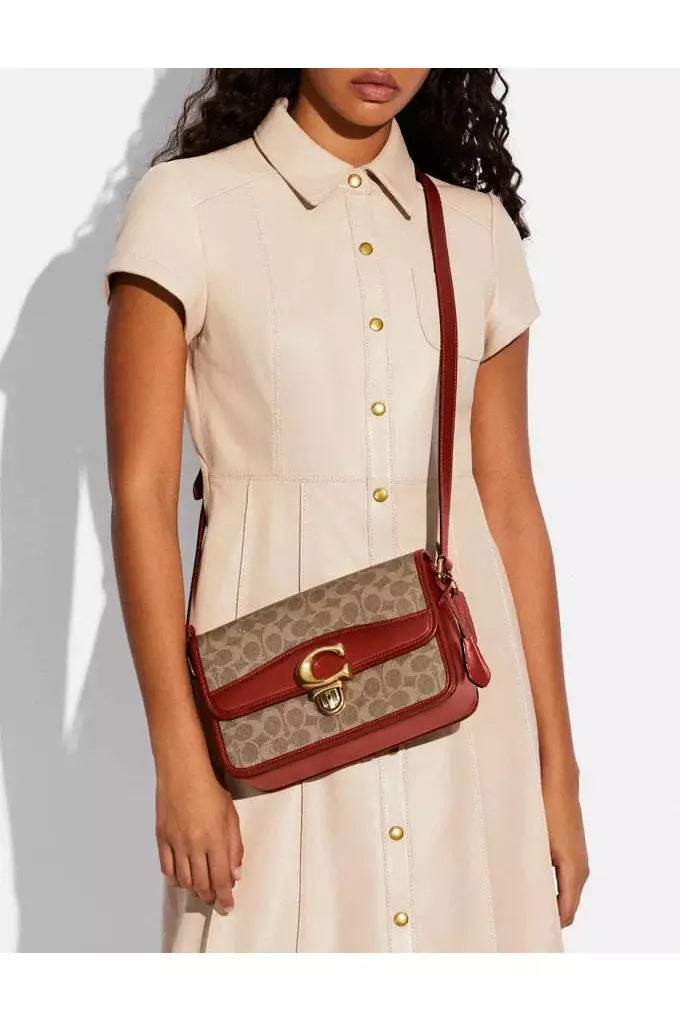 Buy Coach Shoulder Studio Bag - Signature Brown Canvas in Pakistan