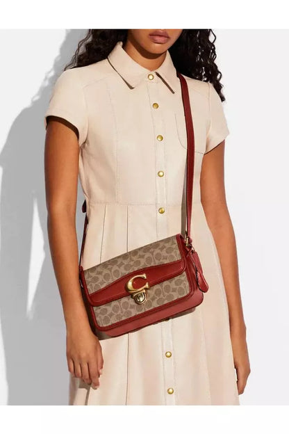 Buy Coach Shoulder Studio Bag - Signature Brown Canvas in Pakistan