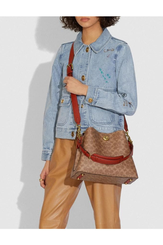 Buy Coach Willow Shoulder Bag - Signature Brown Canvas in Pakistan