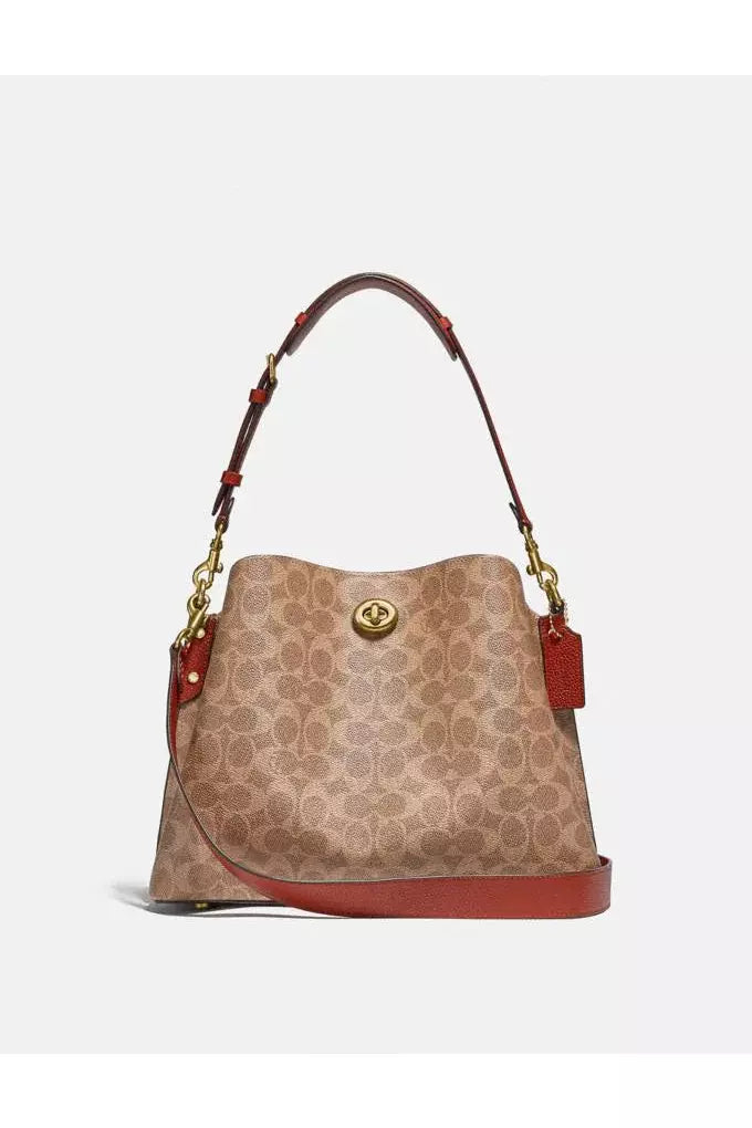 Buy Coach Willow Shoulder Bag - Signature Brown Canvas in Pakistan