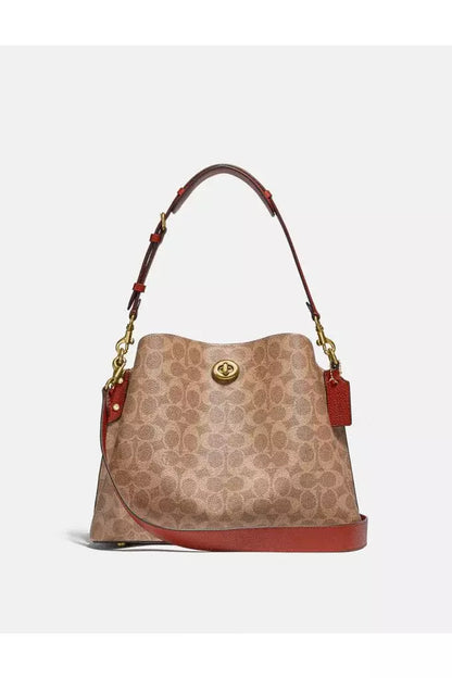 Buy Coach Willow Shoulder Bag - Signature Brown Canvas in Pakistan