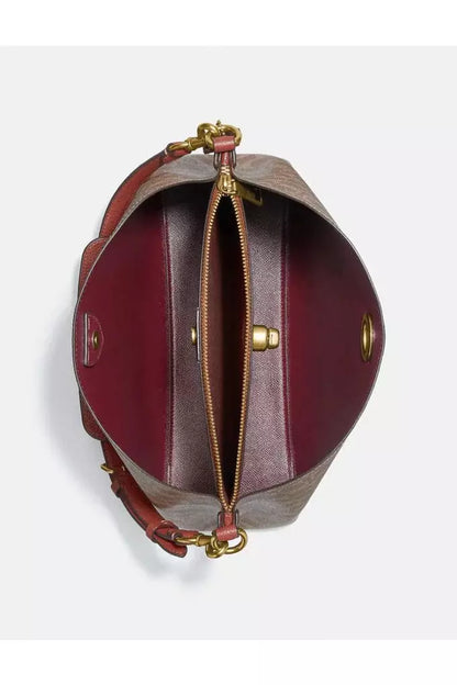 Buy Coach Willow Shoulder Bag - Signature Brown Canvas in Pakistan